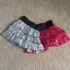 2 sparkly skirts